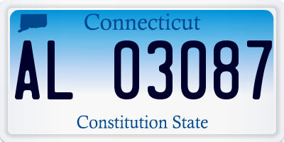 CT license plate AL03087