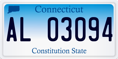 CT license plate AL03094