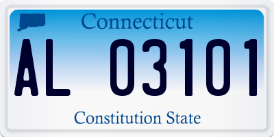 CT license plate AL03101