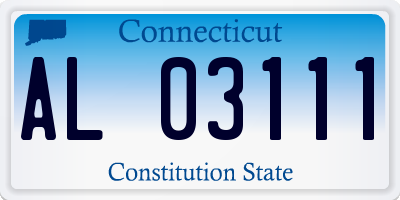 CT license plate AL03111