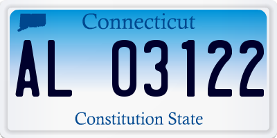 CT license plate AL03122