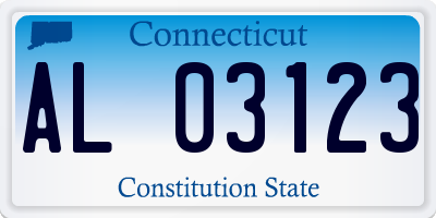 CT license plate AL03123