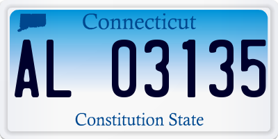 CT license plate AL03135