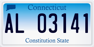 CT license plate AL03141