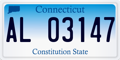 CT license plate AL03147