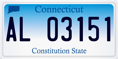 CT license plate AL03151