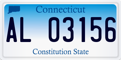 CT license plate AL03156