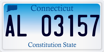 CT license plate AL03157