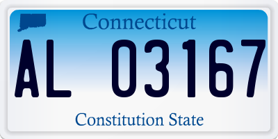 CT license plate AL03167