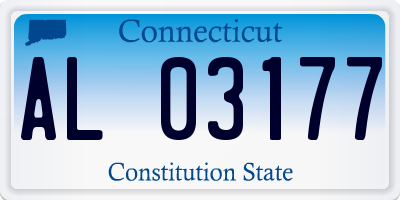 CT license plate AL03177