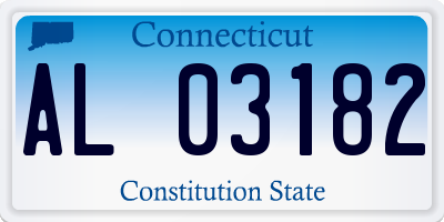 CT license plate AL03182