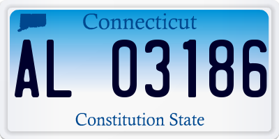 CT license plate AL03186