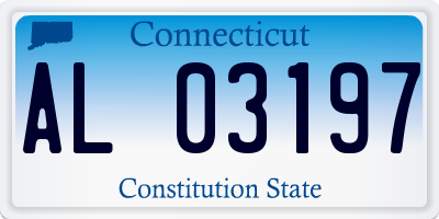 CT license plate AL03197