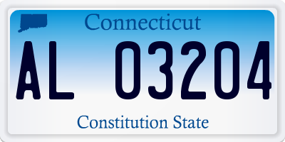 CT license plate AL03204