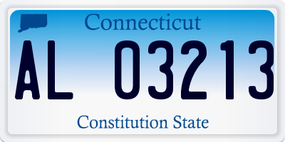 CT license plate AL03213