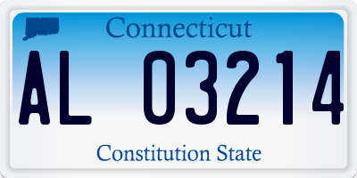 CT license plate AL03214