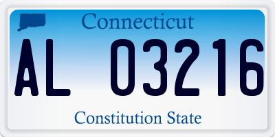 CT license plate AL03216