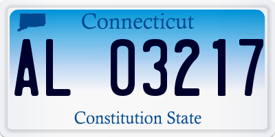 CT license plate AL03217