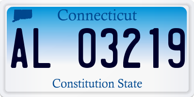 CT license plate AL03219