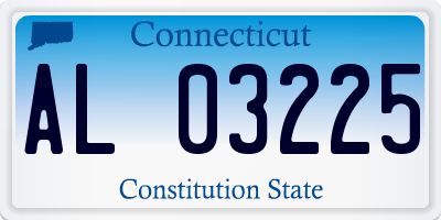 CT license plate AL03225