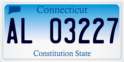 CT license plate AL03227