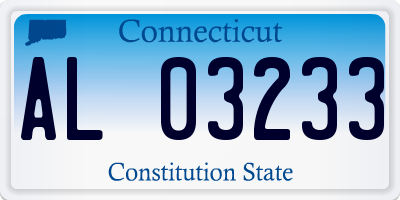 CT license plate AL03233