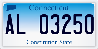 CT license plate AL03250