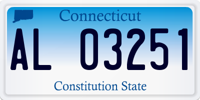 CT license plate AL03251