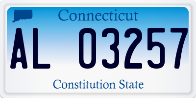 CT license plate AL03257