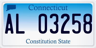CT license plate AL03258