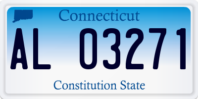 CT license plate AL03271