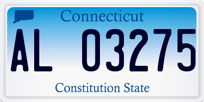 CT license plate AL03275