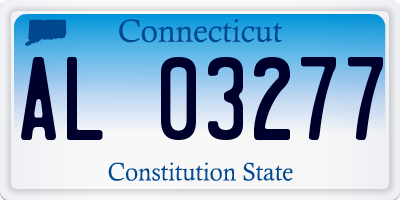 CT license plate AL03277