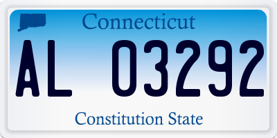 CT license plate AL03292