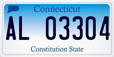 CT license plate AL03304