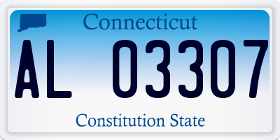 CT license plate AL03307