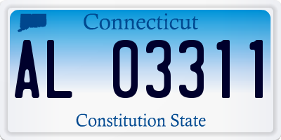 CT license plate AL03311