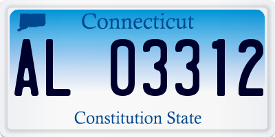 CT license plate AL03312