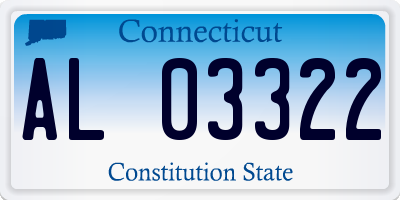 CT license plate AL03322