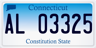 CT license plate AL03325