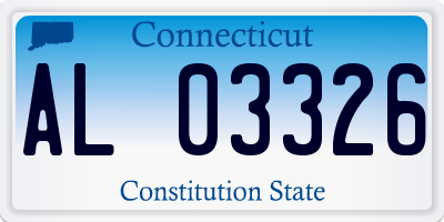 CT license plate AL03326