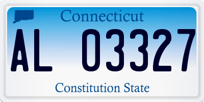 CT license plate AL03327