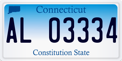 CT license plate AL03334