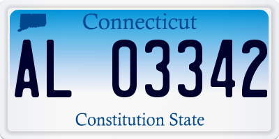CT license plate AL03342