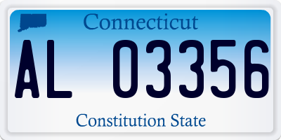 CT license plate AL03356