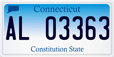 CT license plate AL03363