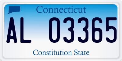 CT license plate AL03365