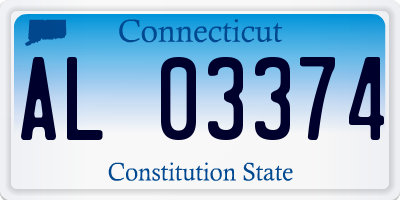 CT license plate AL03374