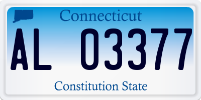 CT license plate AL03377