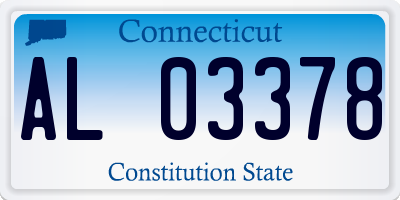 CT license plate AL03378